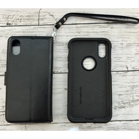 2 Black Phone Cases for iPhone X - Picture 2 of 5